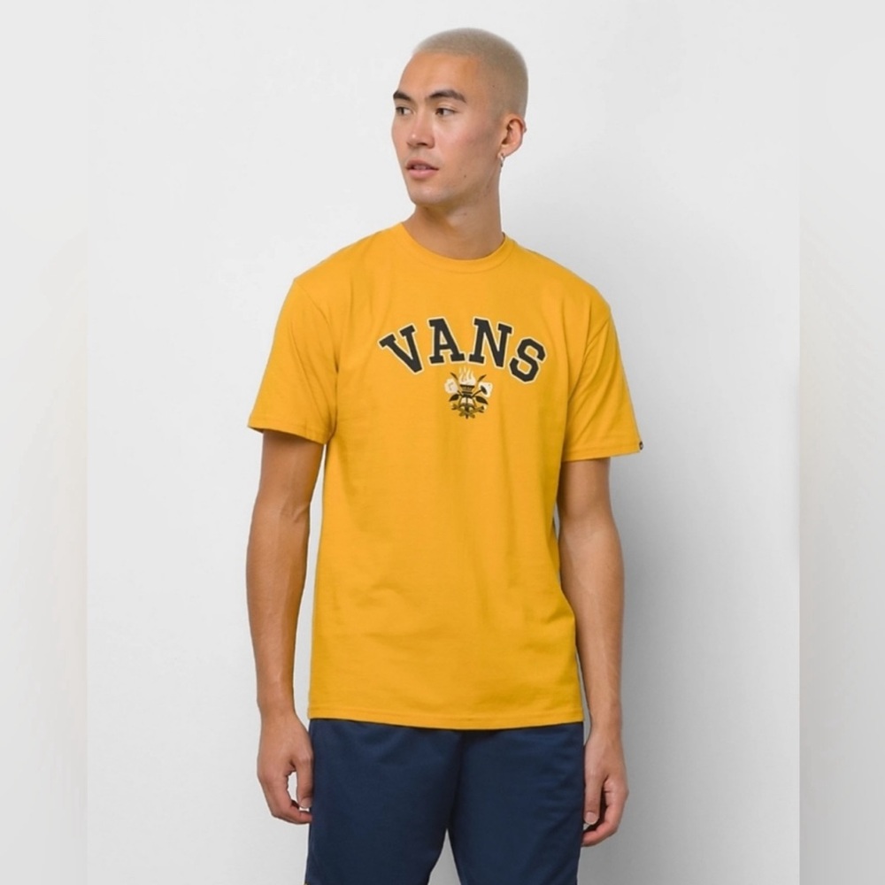 Vans Men’s Classic 100% Cotton Logo Tee Mustard Yellow NWOT Size Medium